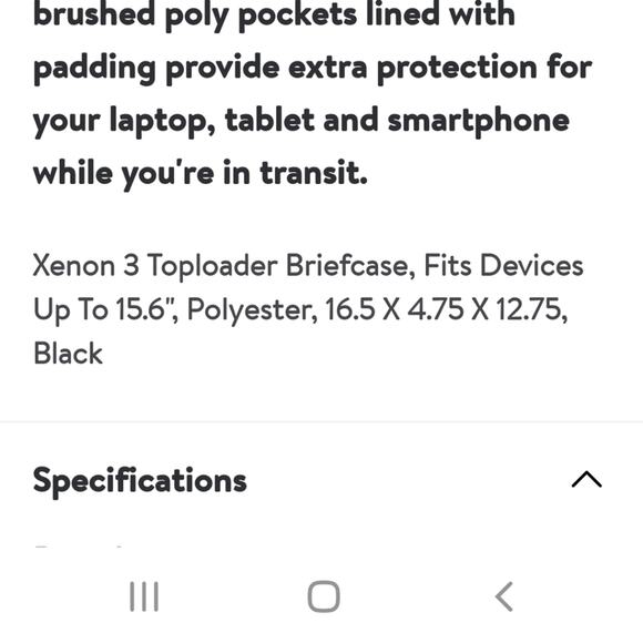 Xenon 3 Toploader Briefcase, Fits Devices Up To 15.6", Polyester Black - Picture 15 of 15